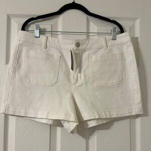 J Crew White Front Pocket Shorts
